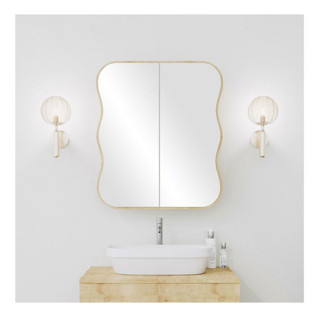 Koupelnová skříňka se zrcadlem Dion (dub)