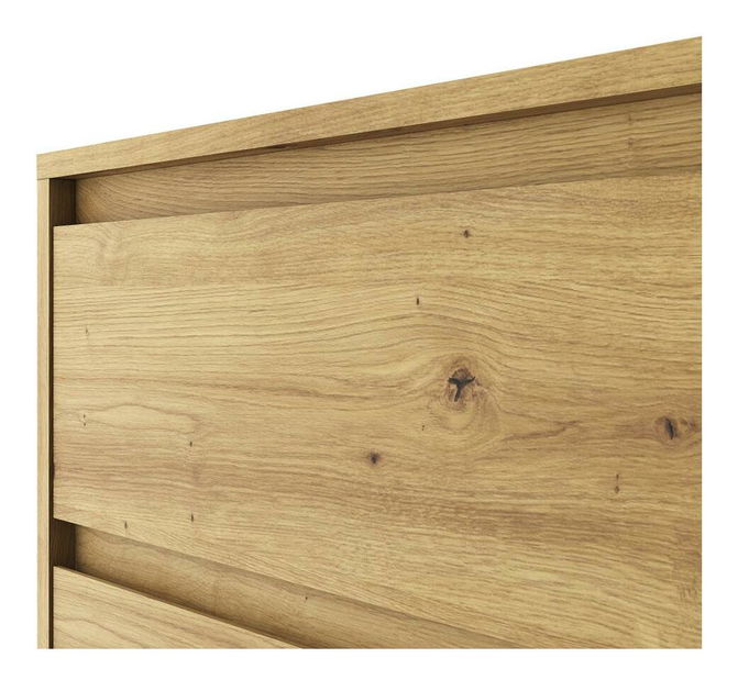 Komoda Brisas 4 (dub artisan + černá)