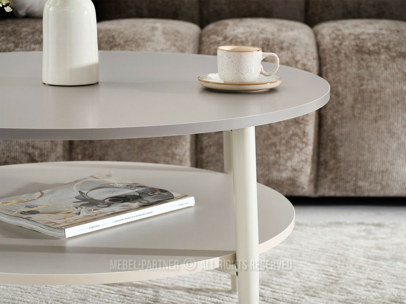 Konferenční stolek Rogatoria (béžová + krémová)