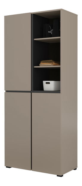 Policová skříň Crossroad H C88 (congo + černá)