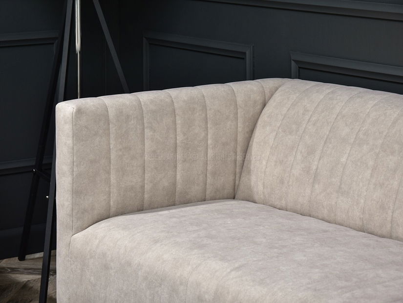 Pohovka dvousedačka Represalář (písková + chrom)