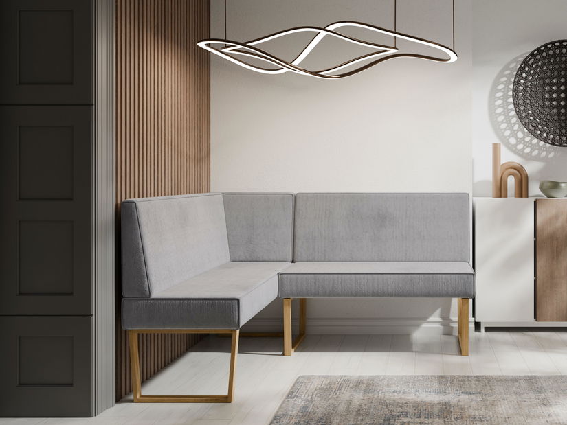 Rohová lavice Malibu 140x200 (šedá) (L)