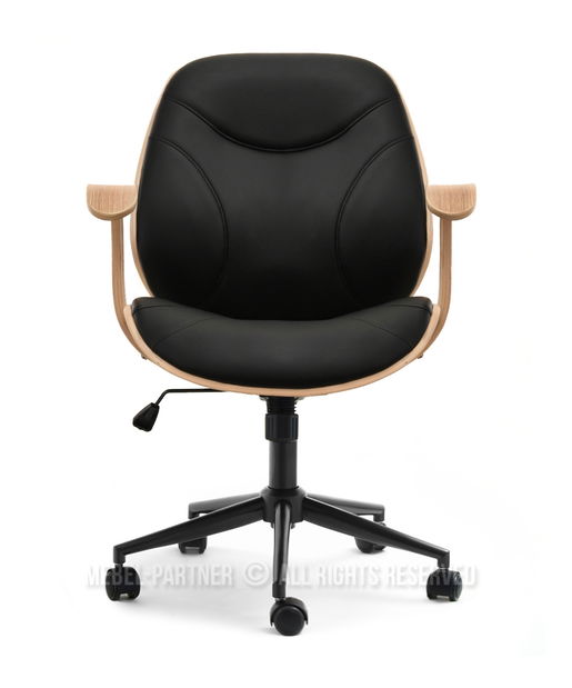 Křeslo Raynold (dub černý + černá)