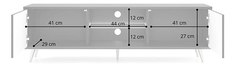 TV skříňka/stolek Biel 135 (černá + dub wotan)