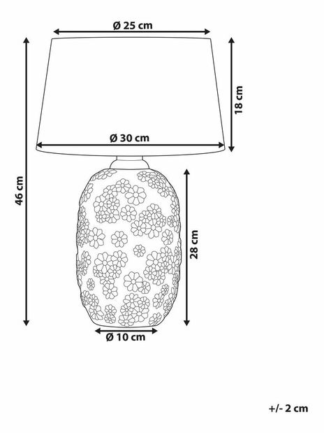 Stolní lampa Fintan (šedá)