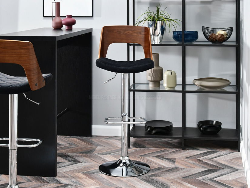 Židle Hooray (ořech tmavý + chromová)