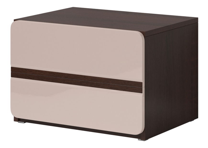 Noční stolek Salvia Typ 22 (dub sonoma tmavá + šedý lesk)