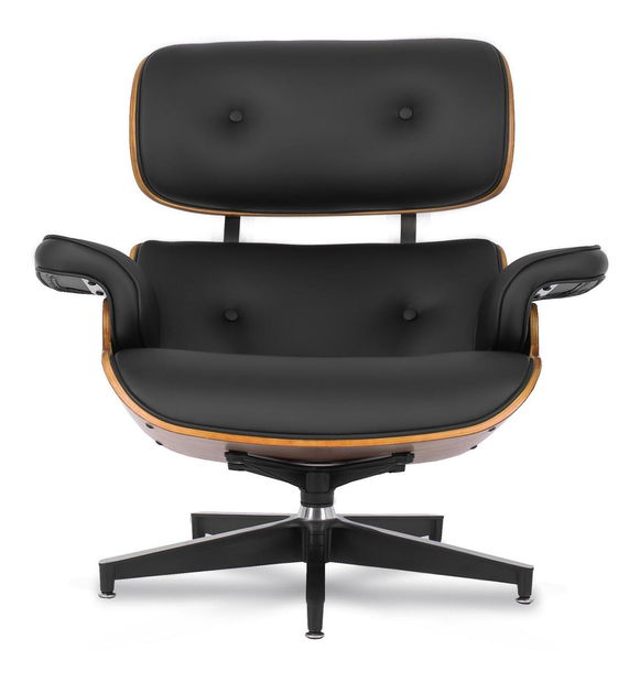 Křeslo s podnožkou Procesion (černá)