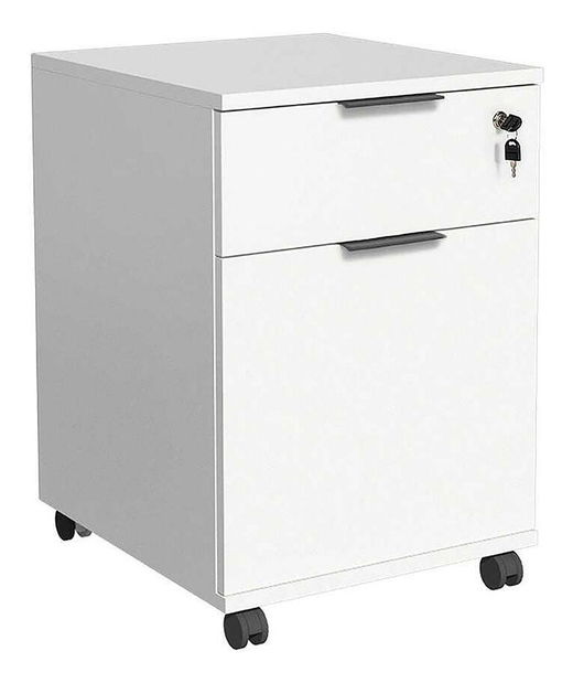 Skříňka na kolečkách Putesu (diamantová bílá)