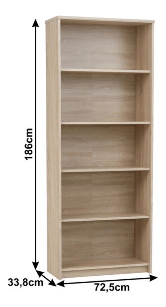 Regál Hansa 2 NEW 04 (dub sonoma)