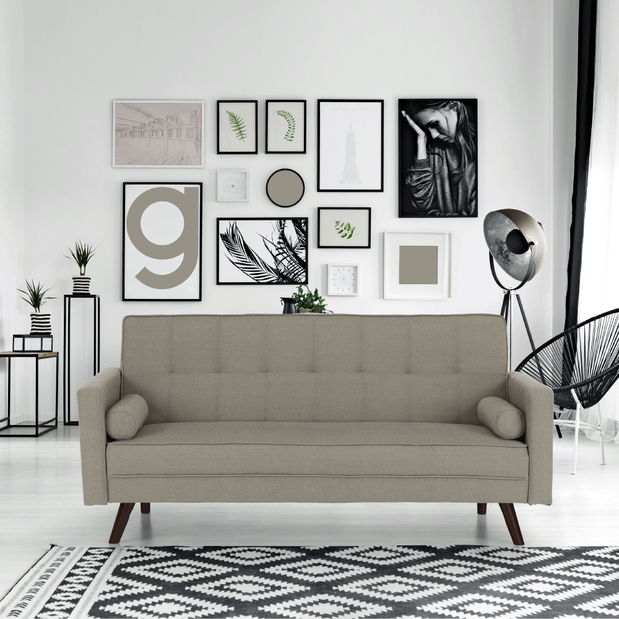 Rozkládací pohovka Orgus (šedohnědá)