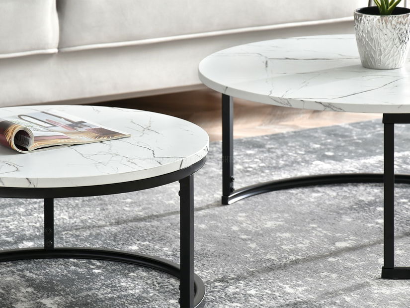 Konferenční stolek Kolja Zest Xl (bílá + černá)