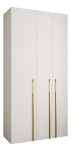 Šatní skříň 120 cm Carmela 50-3 (bílá + zlatá)