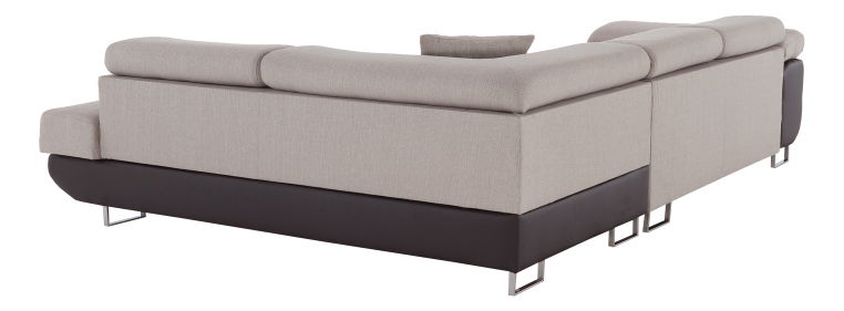 Rohová sedací souprava Afton (hnědá + béžová) (P)