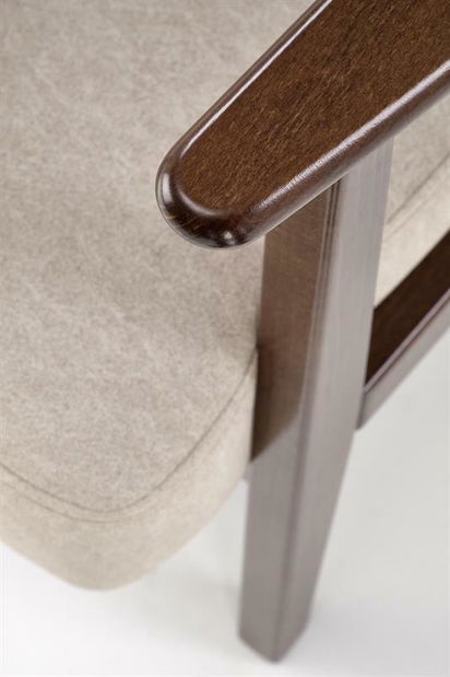 Křeslo Milian 1 (béžová + ořech)