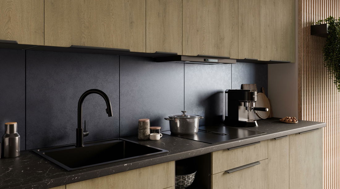 Kuchyně 300 cm Carminia 4 (dub cremona + antracit)