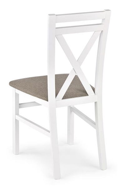 Jídelní židle Delmar bílá (bílá + béžová)