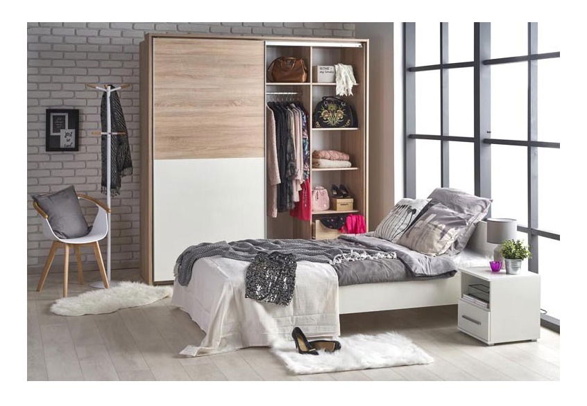 Noční stolek Lappa (bílá)