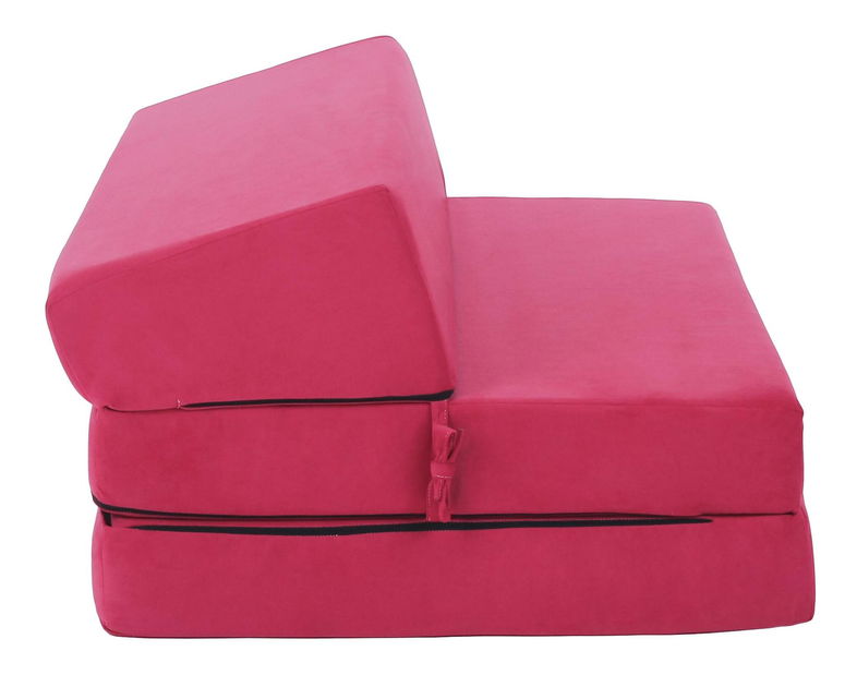 Rozkládací křeslo Viajado (tmavě růžová)