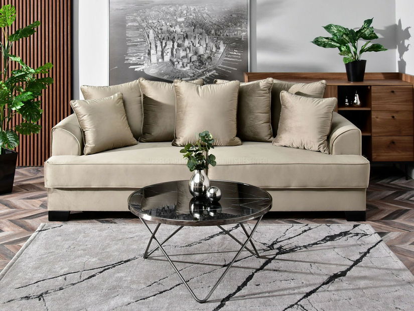 Konferenční stolek Armin Xl (černý mramor + černá)