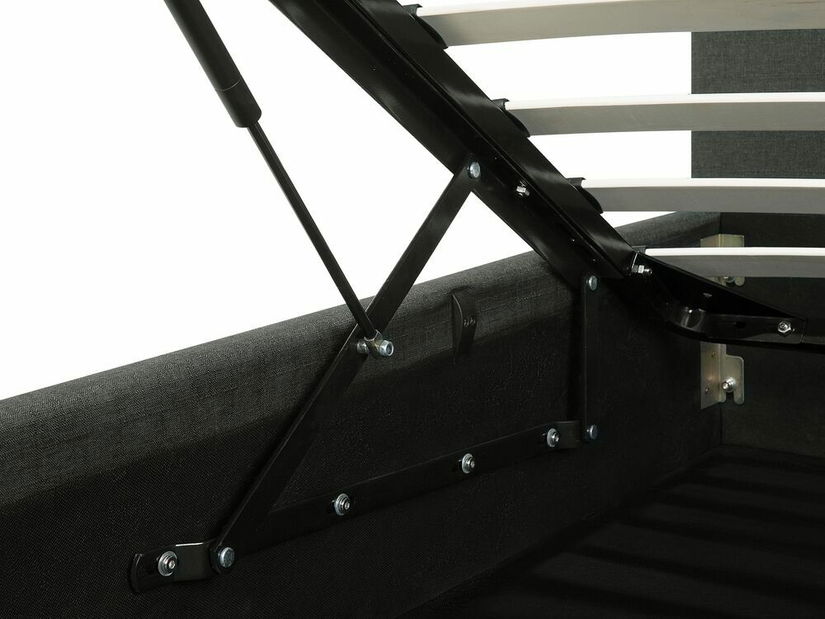 Manželská postel 180 cm ROME (s roštem a úl. prostorem) (šedá) *bazár