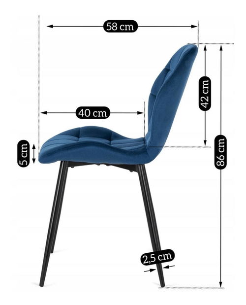 Jídelní židle Ligado (námořnická modrá)