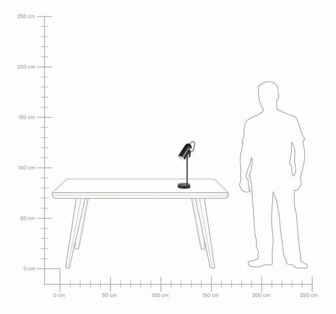 Stolní lampa TYRO (kov) (černá)