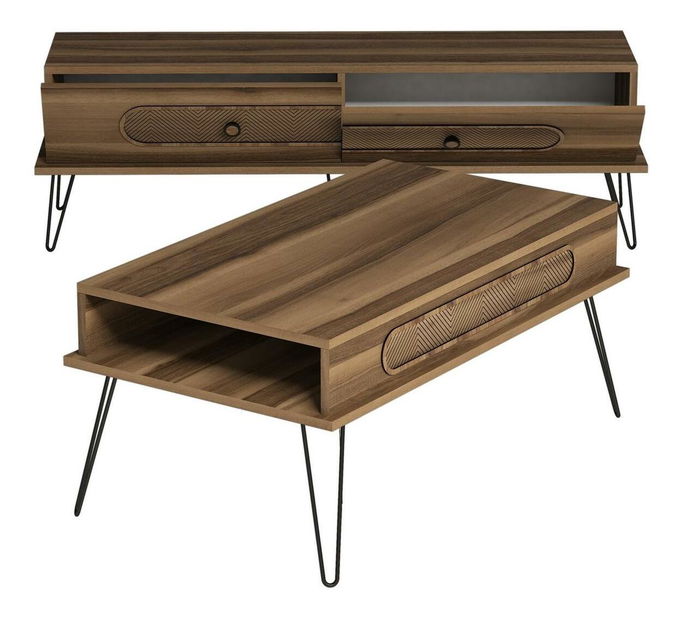 Sada nábytku do obývacího pokoje Biladi 2 (ořech)