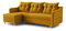 Rohová sedací souprava Lou (L) (hořčicová)