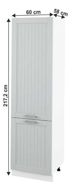 Potravinová skříňka Janne Typ 80 (světle šedá + bílá)