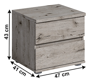 Set 2 ks. nočních stolků Talago (dub welington)