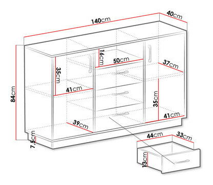 Komoda Bamisio 110 (dub wotan) *výprodej
