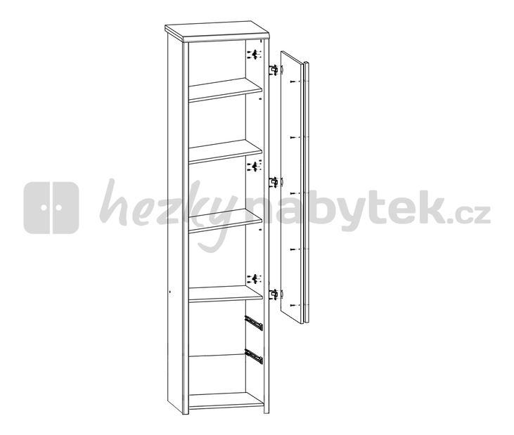 Policová skříň BRW Caps REG1D2S