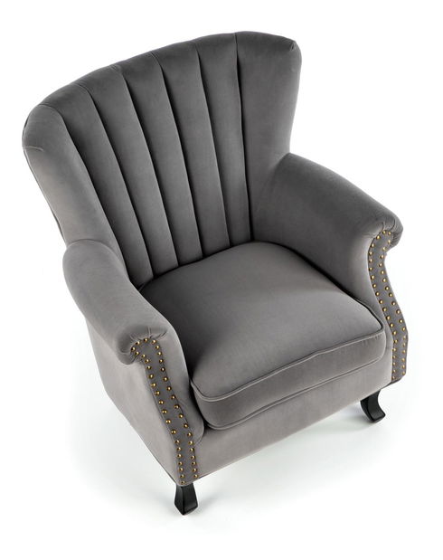 Křeslo ušák Tintis (šedá + černá)