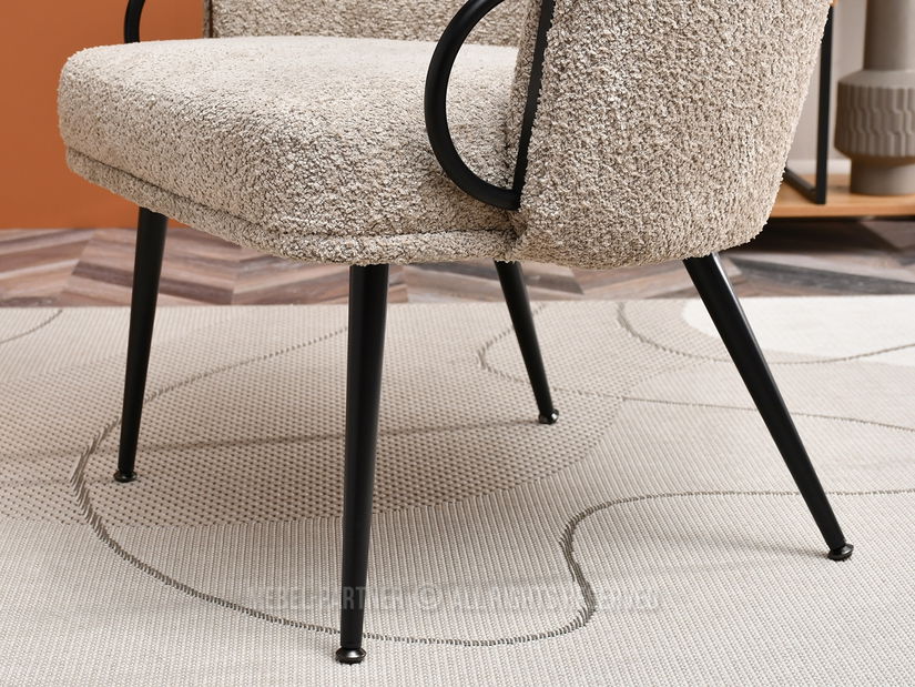 Křeslo Carma F (tmavobéžová + černá)