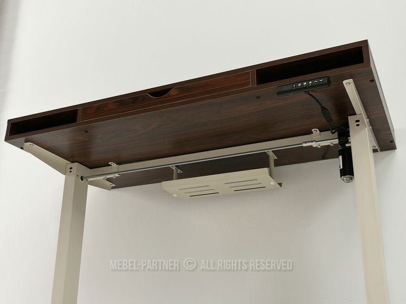 PC stolek Osto 120 (ořech + krémová)