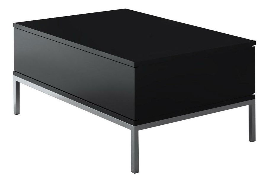 Konferenční stolek Lurde (černá + stříbrná)