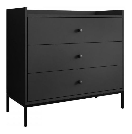 Komoda Tezarta 3SZ (černá) *bazar