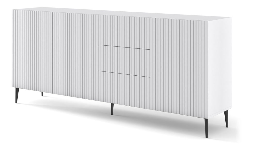 Komoda Rawy 3D3S 2 (bílá + černá)