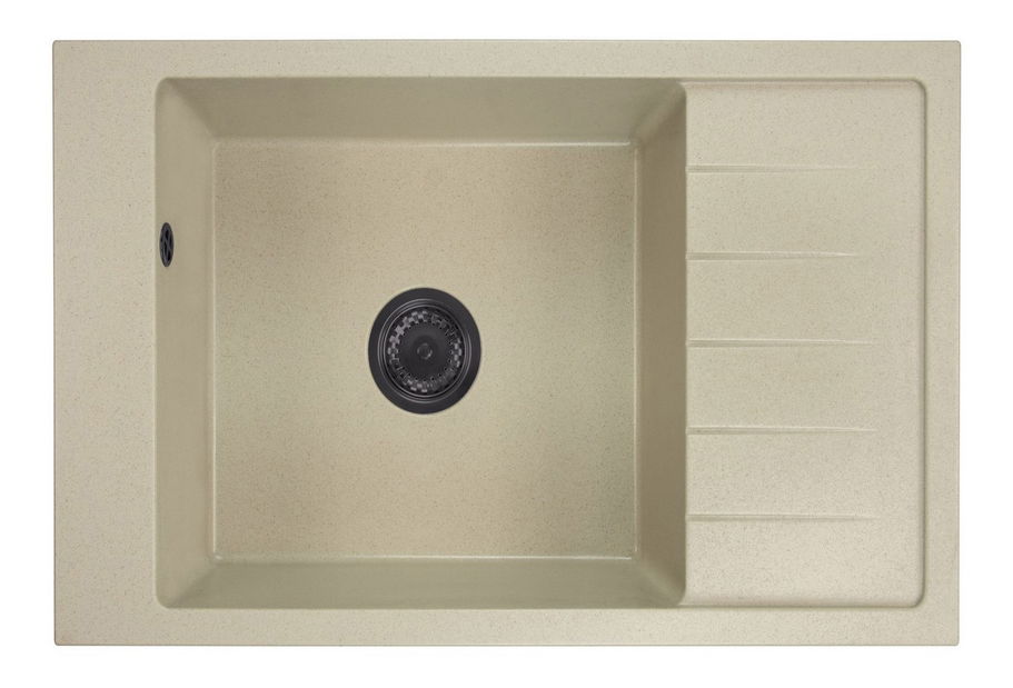 Kuchyňský dřez Lurano (béžová) (bez otvoru pro baterii) (P)