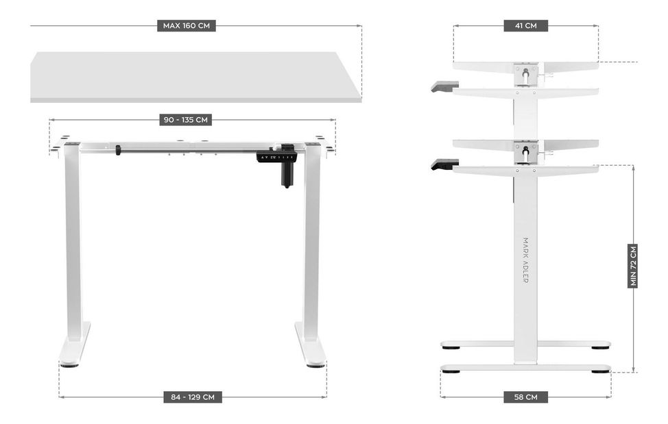 Elektrický rám na stůl Xenon 4.1 (bílá)