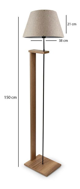 Stojanová lampa Avanasta 1 (béžová + dřevo)