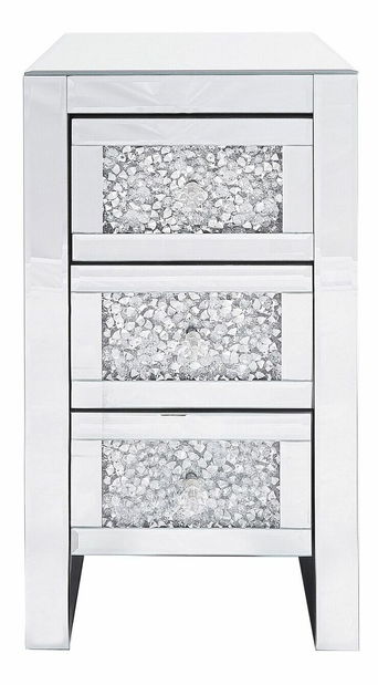 Noční stolek LAYRO (stříbrná)