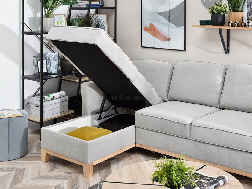 Rohová sedačka Biblioteca (šedá)