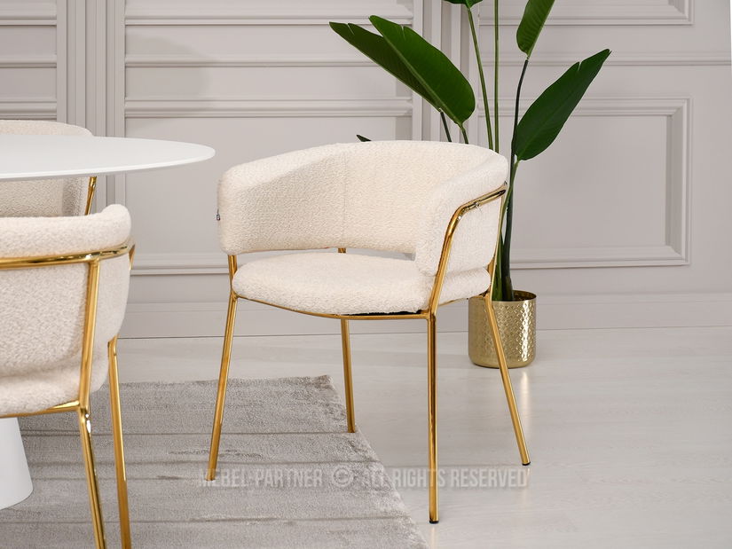 Židle Sorento (krémová + zlatá)