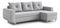  Rohová sedací souprava Eugenie (P) (světle šedá)