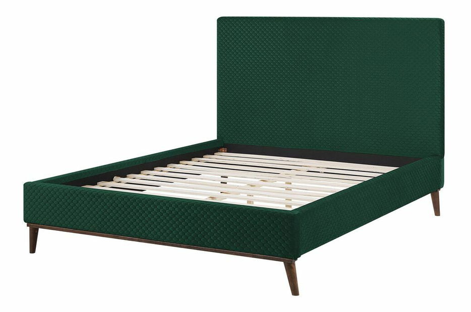 Manželská postel 140 cm BARON (s roštem) (zelená)