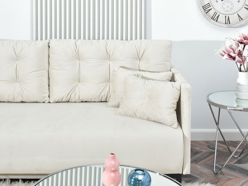 Pohovka dvousedačka Mastil (krémová + černá)