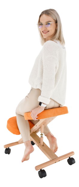 Ergonomická klekačka Florentina (oranžová + buk)