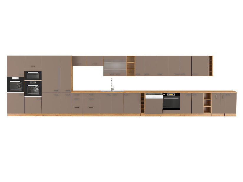 Horní kuchyňský regál Barb 15 G-72 OTW (dub artisan)